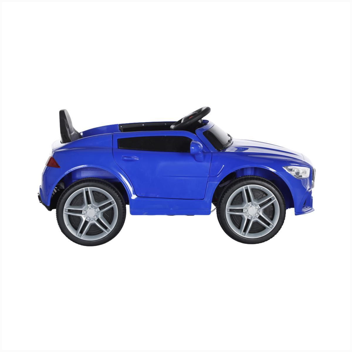 Miniatura Carro Elétrico Infantil 12V Azul Led 2 Motores Controle 2Em1
