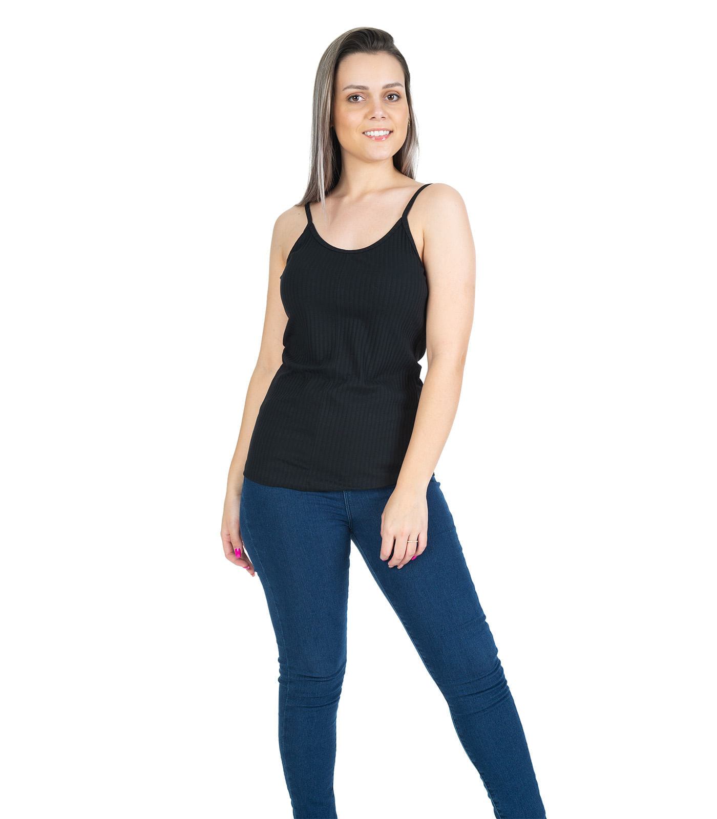 Miniatura Blusa de Alças Feminina Select Preto G