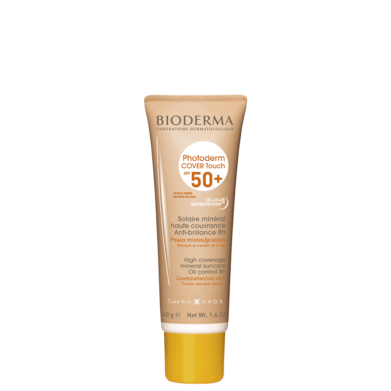 Miniatura Bioderma Photoderm Cover Touch FPS 50+ Dourado Protetor 40g