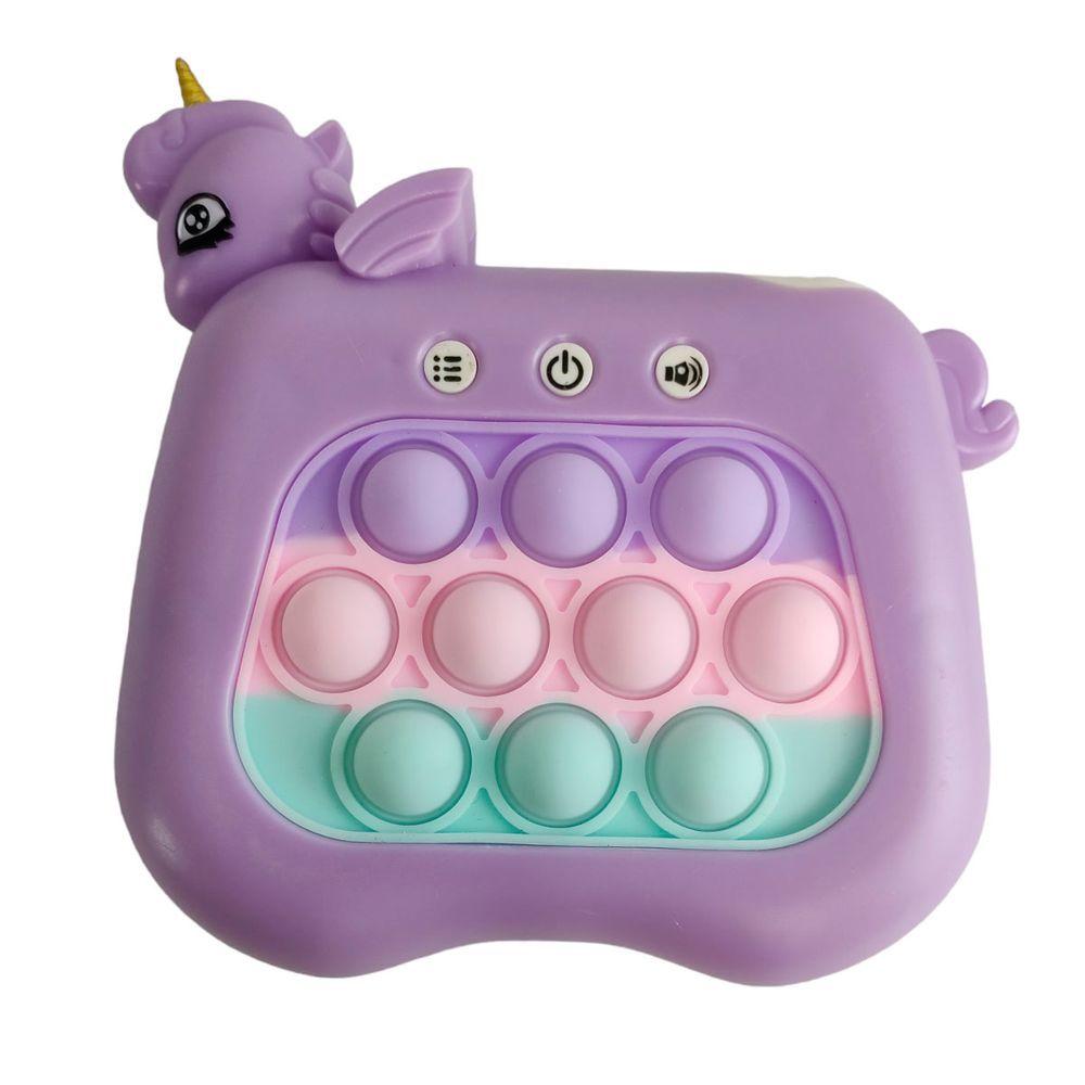 Pop It Mini Game Unicornio 4 Modos Som Luzes Jogo Relaxante Portatil Anti Estresse Toys Crianças Fidget Sensorial