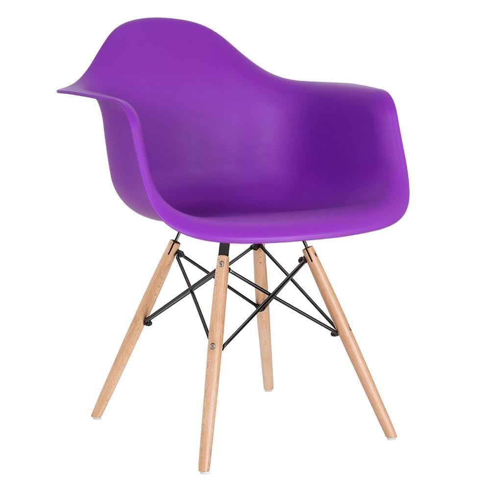 6 Cadeiras Charles Eames Eiffel Daw Clara Roxo