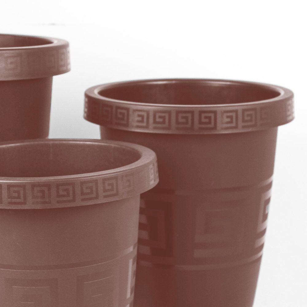 Miniatura Vaso De Planta Grande 11 Litros Tacho Grego Plástico Reforçado 36x27 - Plasmont Cor:terracota