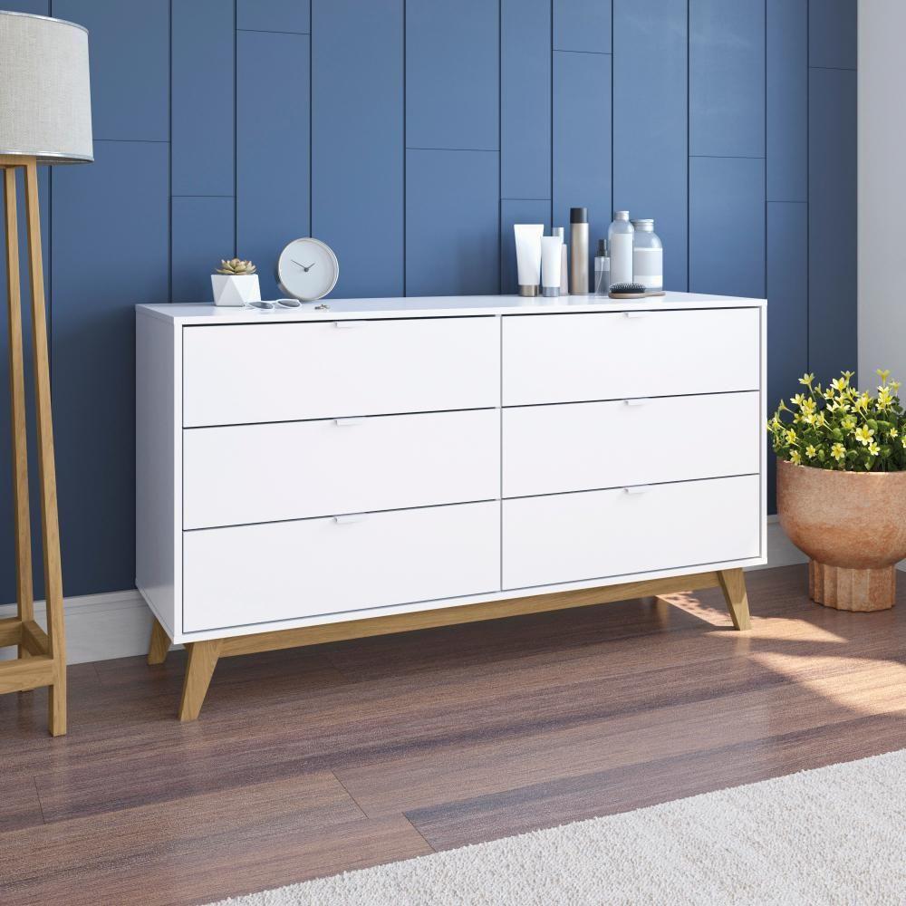 Miniatura Cômoda Kappesberg 6 Gavetas Branco/itapuã