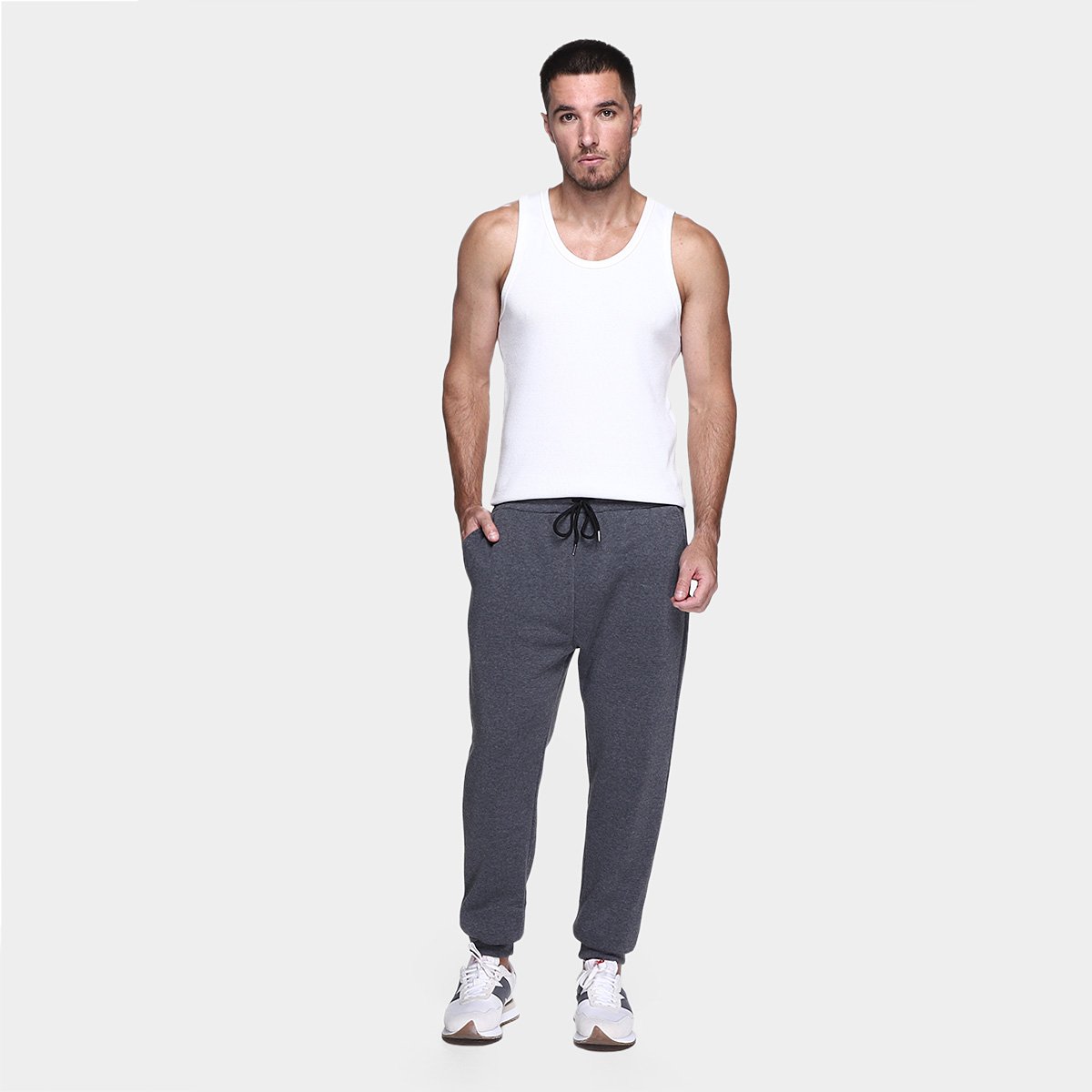 Miniatura Calça Broken Rules Moletom Masculina Mescla - G