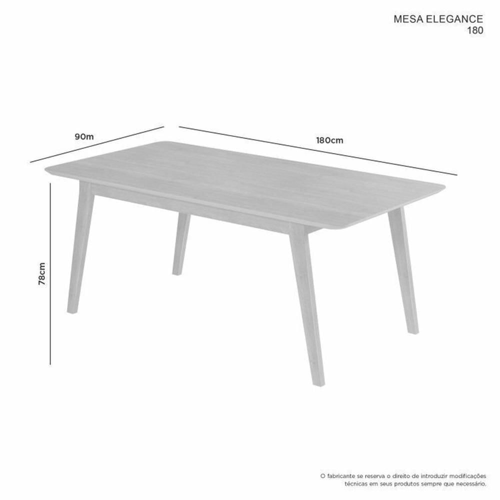 Miniatura Conjunto Sala de Jantar Mesa Elegance com 6 Cadeiras Bless Marrom/Whiskey