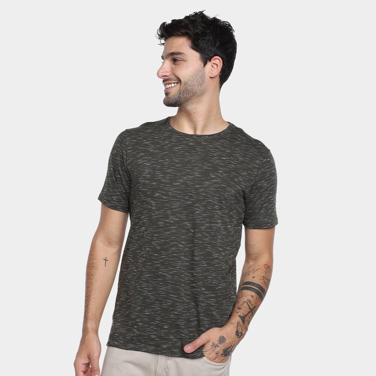 Miniatura Camiseta Hering Básica Masculina Verde Militar - G