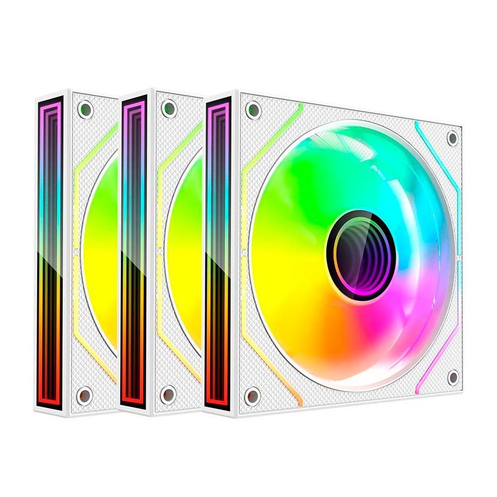 Miniatura Kit 3 Cooler Fan E Controladora Rgb, F9-L650Whrgb C3Tech
