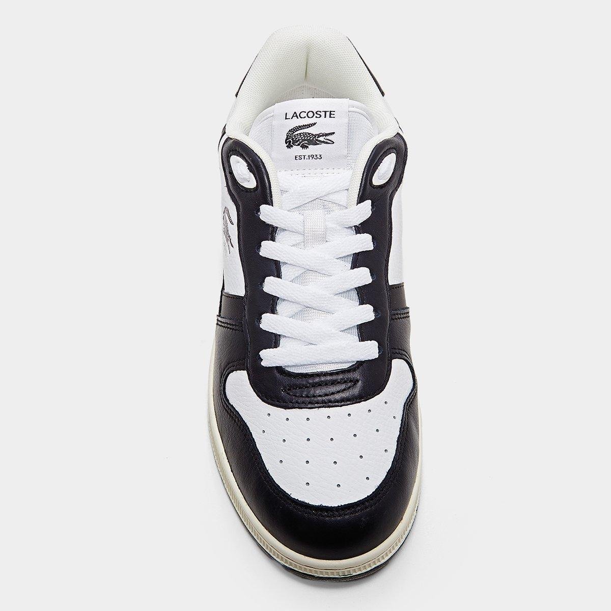Miniatura Tênis Lacoste Tclip Masculino Branco+Preto - 38