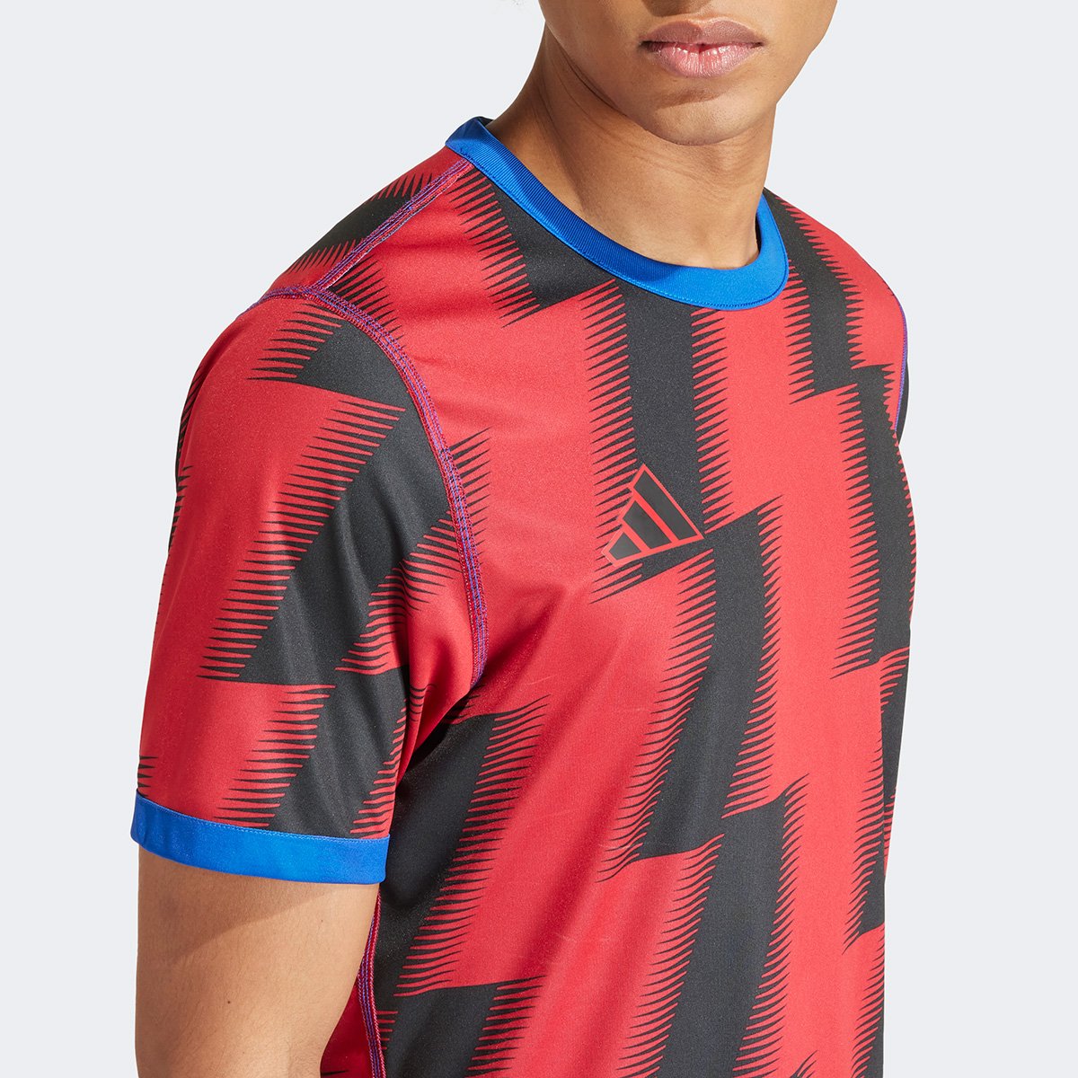 Camisa Adidas Dupla Face 24 Masculina Azul+Vermelho - P