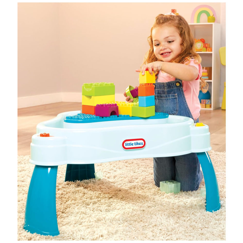 Miniatura Mesa de Atividades Interativas com Água e 25 Acessórios para Brincar Molhado ou Seco, Little Tikes 664540-M8, Colorida
