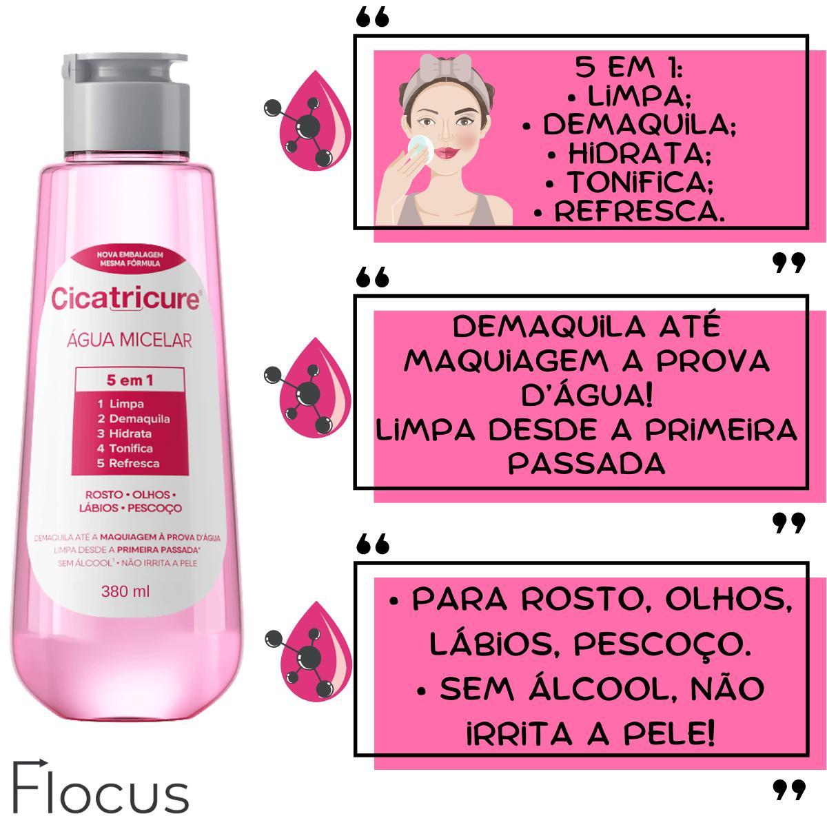 Kit Cicatricure Protetor Solar Micelar Clareador Contorno