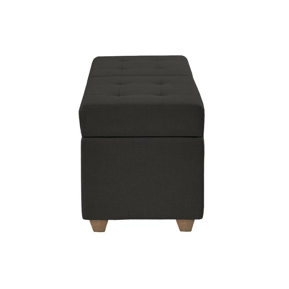Miniatura Recamier Bau Madri 1,60m Corino Preto - Inova Decorações