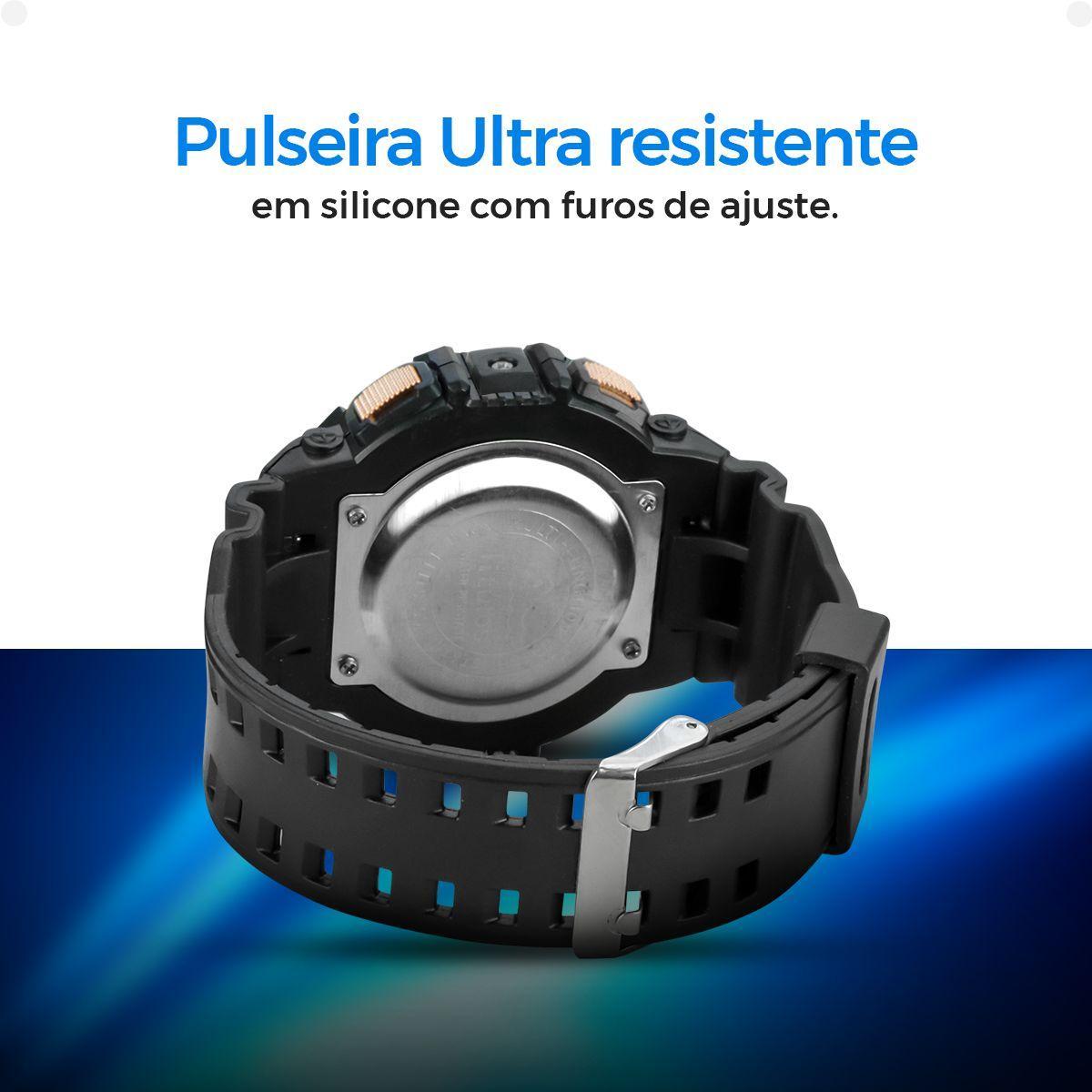 Miniatura Relógio Digital Masculino Infantil Pulseira Silicone