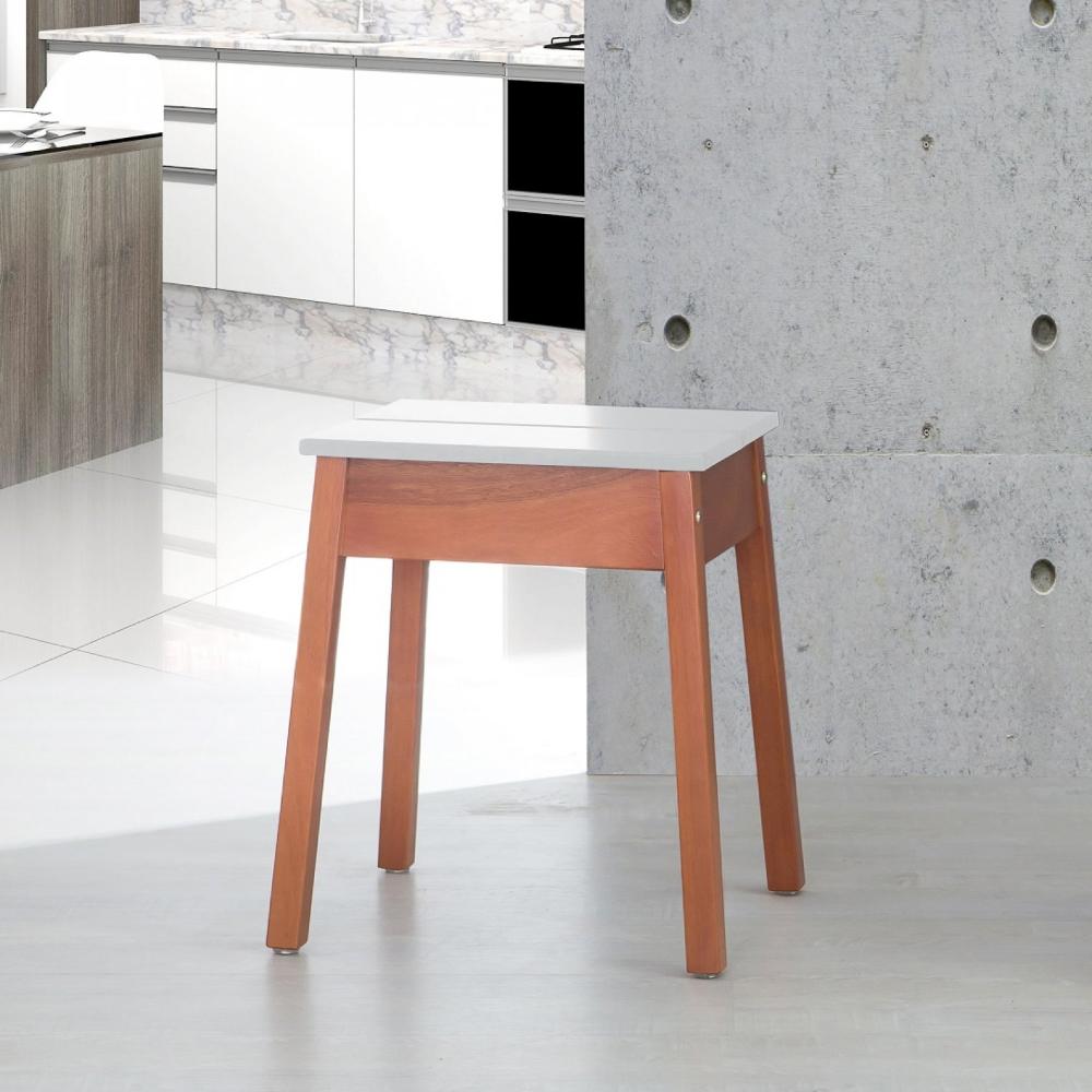 Miniatura Banqueta Duo Alta Imperador Móveis Natural/Branco