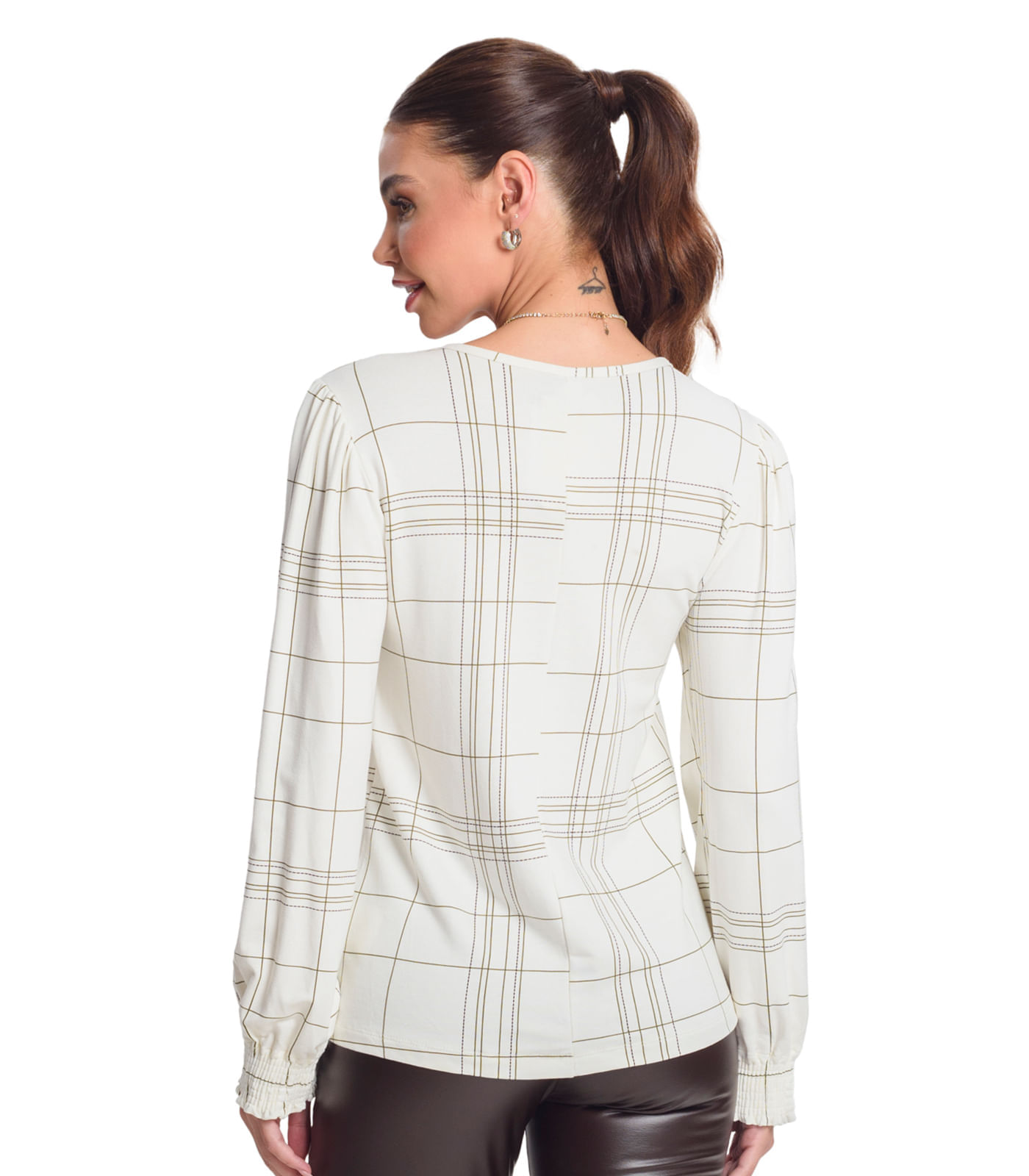 Miniatura Blusa Manga Longa Feminina Rovitex. Bege G