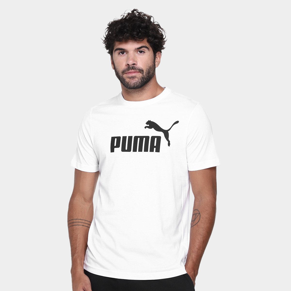 Miniatura Camiseta Puma No. 1 Logo Masculina Branco - M