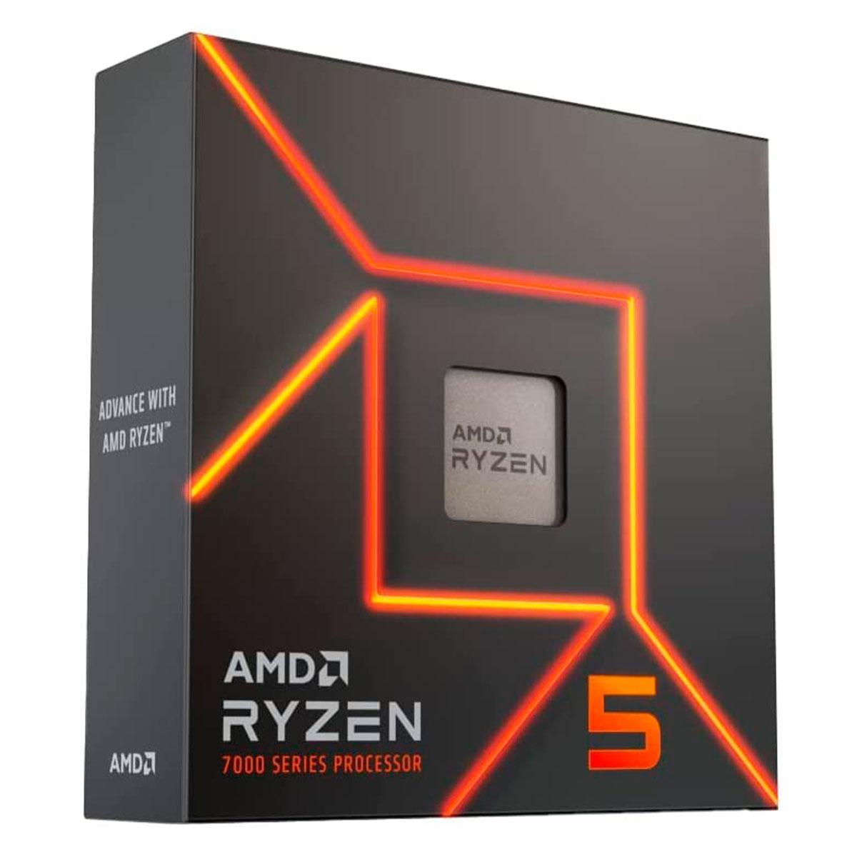 Miniatura Processador Amd Ryzen 5 7600X, 4.7Ghz 5.3Ghz Boost, Zen 4,