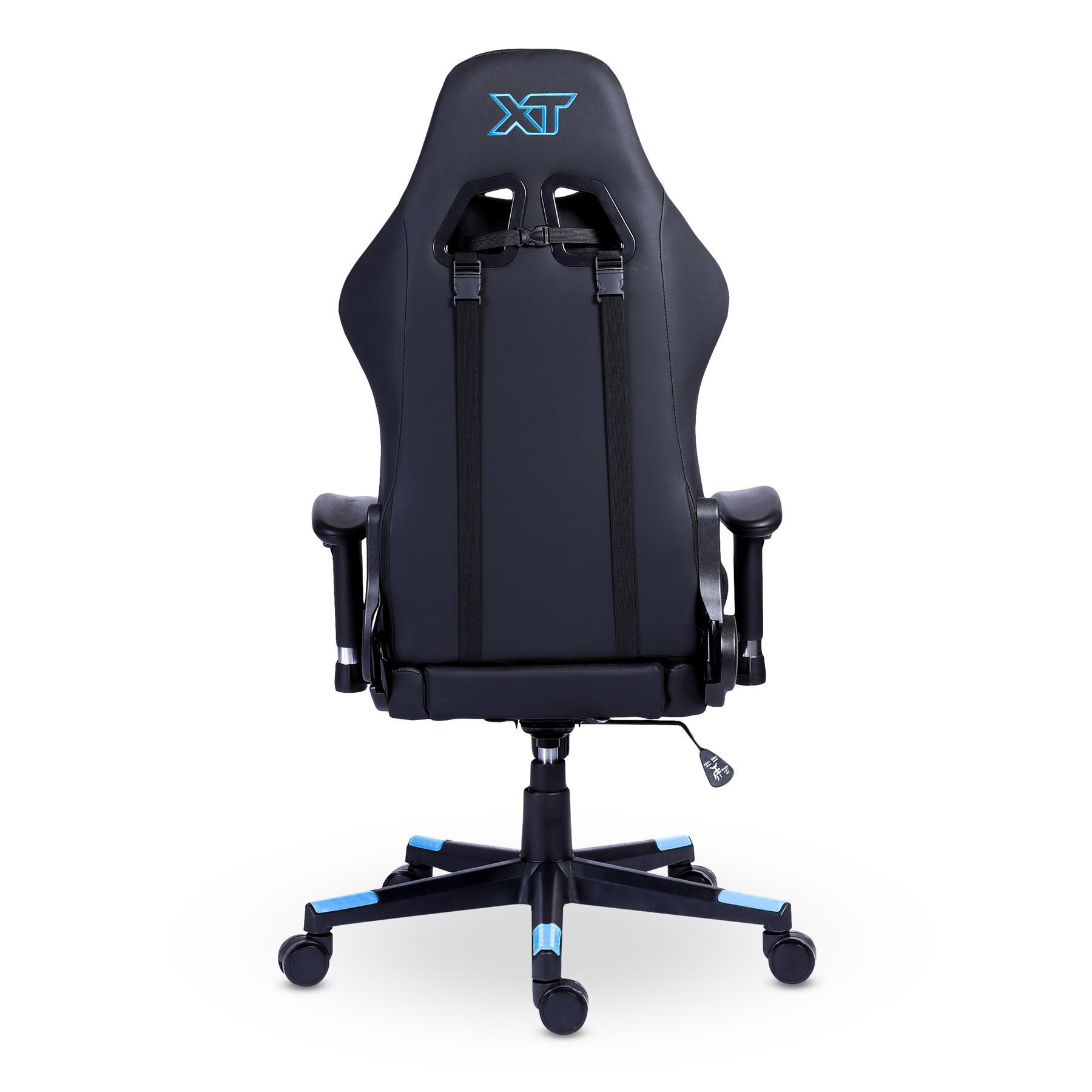 Cadeira Gamer XT Racer - Preta/Azul, Estof. PU, Braço 2D