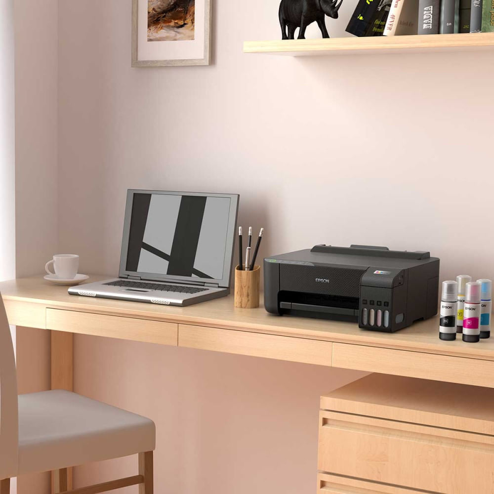 Impressora Epson EcoTank L1250 Tanque de Tinta Colorida Wi-Fi Preto - Bivolt