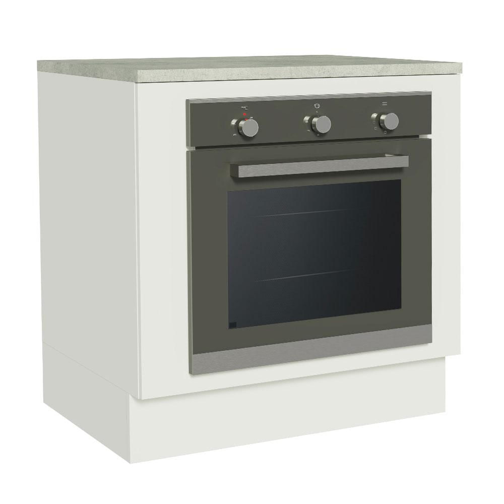 Miniatura Balcão para Forno de Embutir 80 x 60 cm Com Tampo Madesa Branco