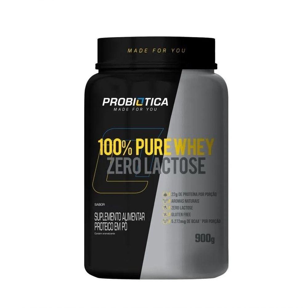 Miniatura 100% Pure Whey Zero Lactose 900g Sabor Morango