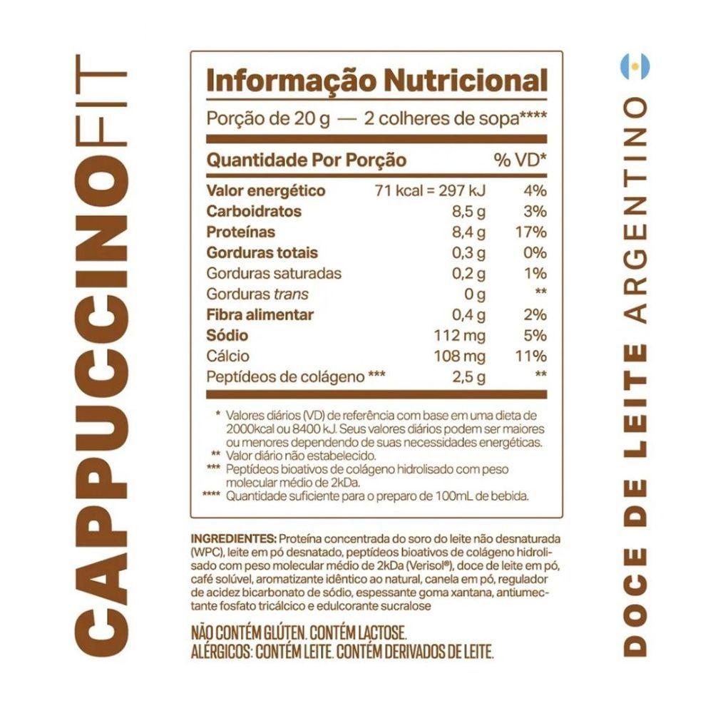 Miniatura Cappuccino Fit Com Verisol 200g Sabor Doce De Leite Argentino