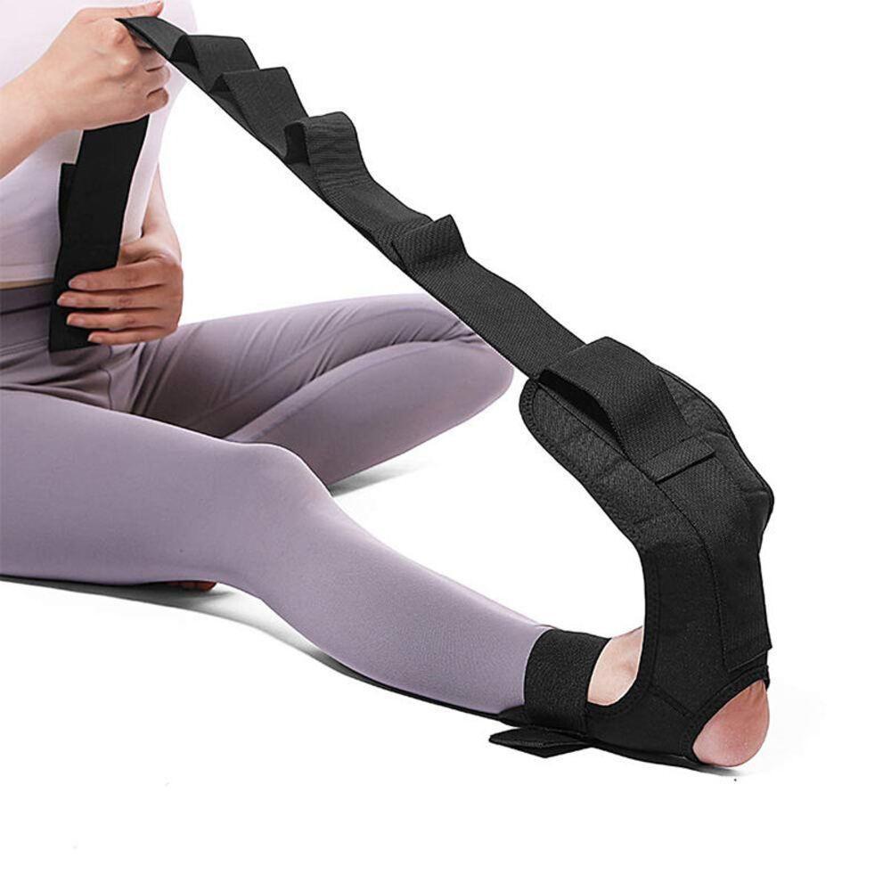 Miniatura Faixa Elástica para Alongamento com Alças Yoga Pilates Fisioterapia Pernas Tornozelo