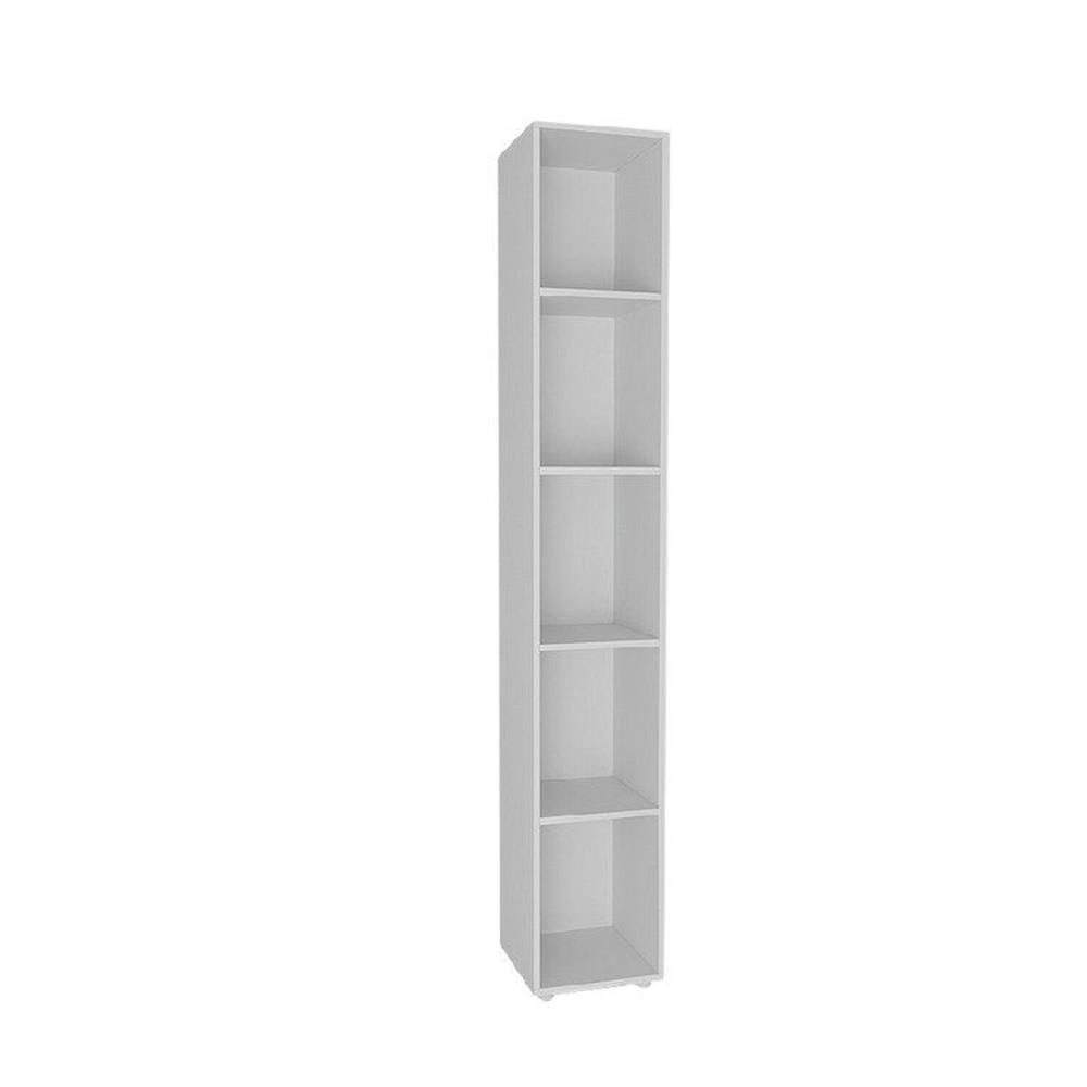 Kit com 1 Estante Livreiro 11 Nichos Odelia e 2 Estantes Modulares 5 Nichos Liverpool Preto/Branco