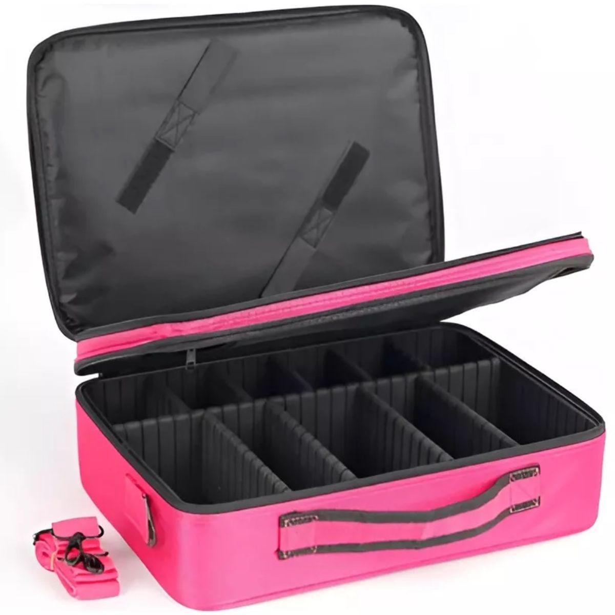 Miniatura Maleta Mala Bolsa Maquiagem Profissional Make Divisória Base