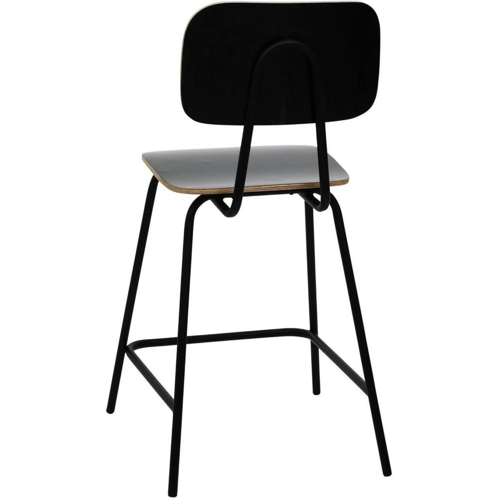 Miniatura Banqueta Bistro Alta Linha Industrial Preto