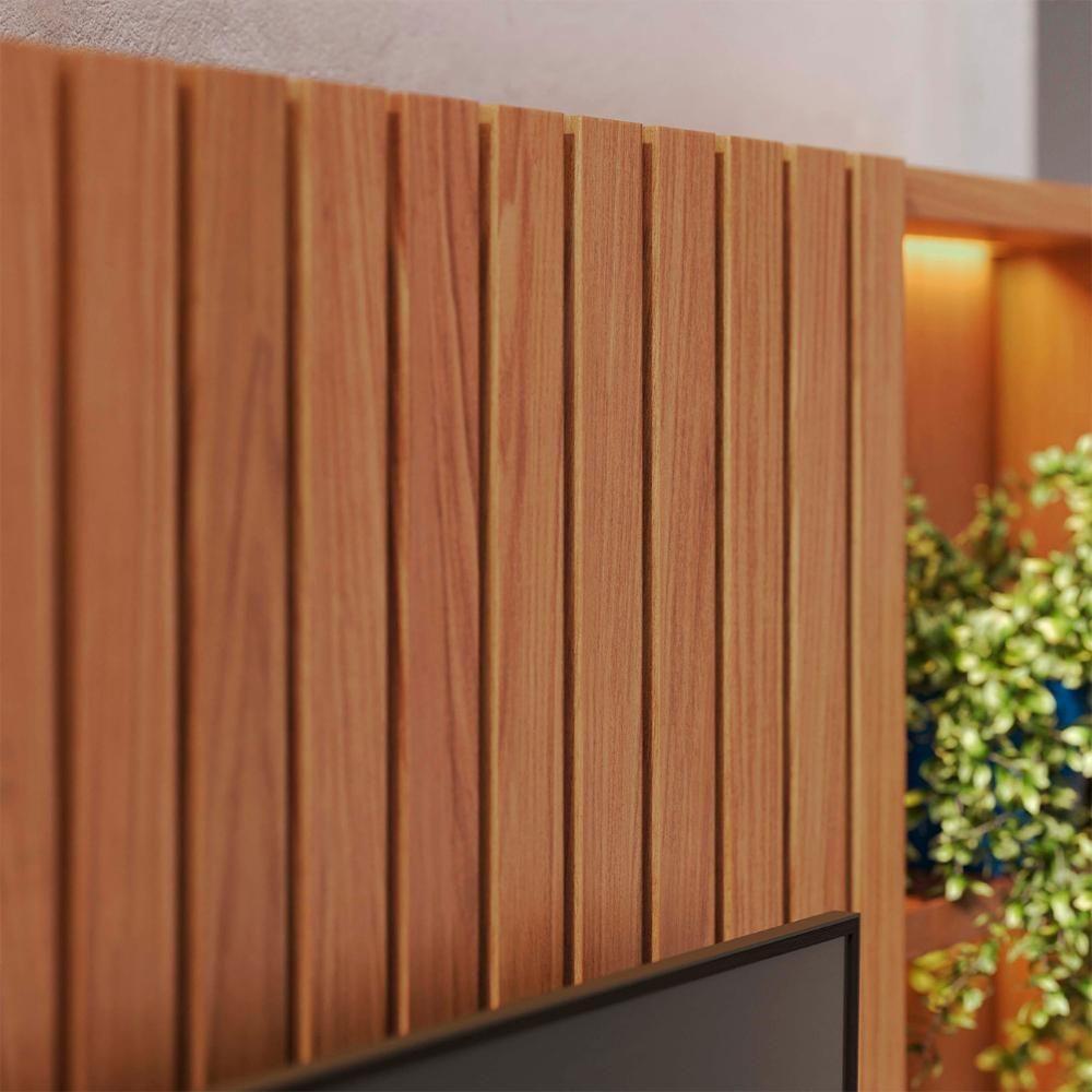 Estante Painel TV 82 Polegadas 240cm Com Led Hawai Freijó Off White C05 - Mpozenato