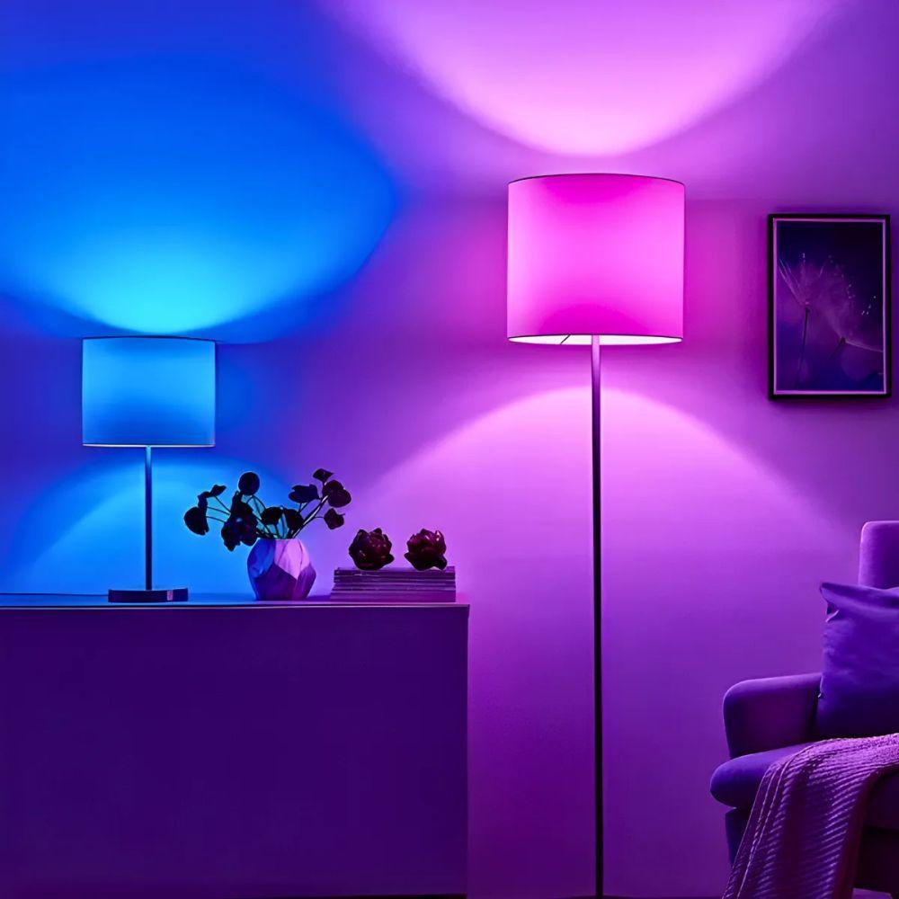 Miniatura Lâmpada Musical Caixa Som 12w Bluetooth Luz Led Rgb Com Cont