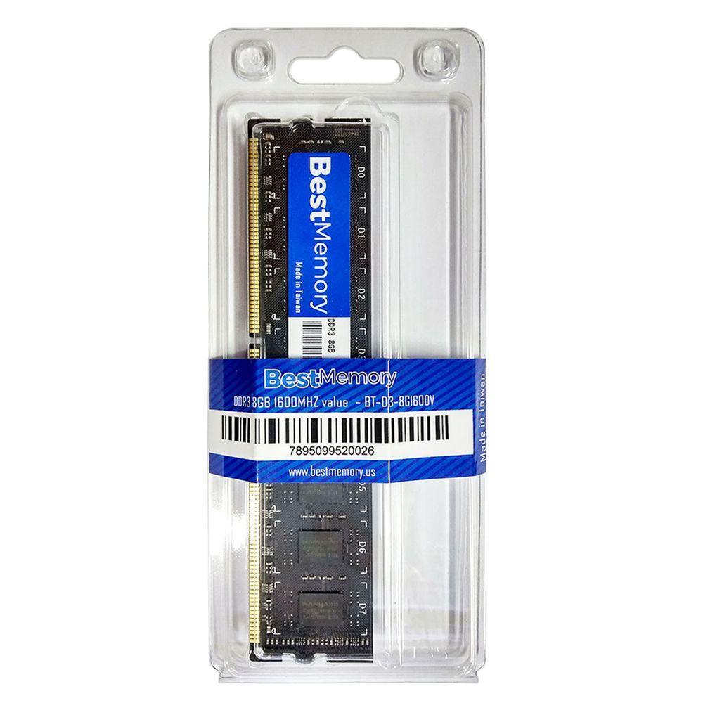 Miniatura Memória 8gb Best Memory Value Series Bt-d3-8g1600v, Ddr3, 1600mhz