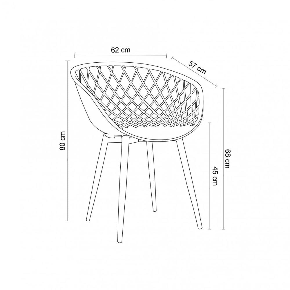 Miniatura Conjunto 6 Cadeiras com Braços Clarice Rivatti Camurça