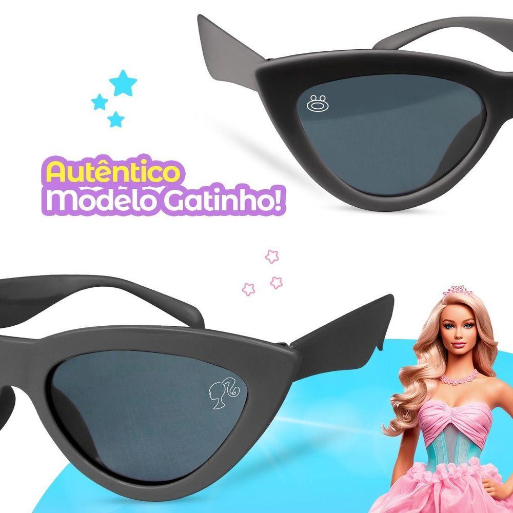 Miniatura Oculos Sol Vintage Barbie Gatinho Infantil Criança + Case Preto Qualidade Premium Presente