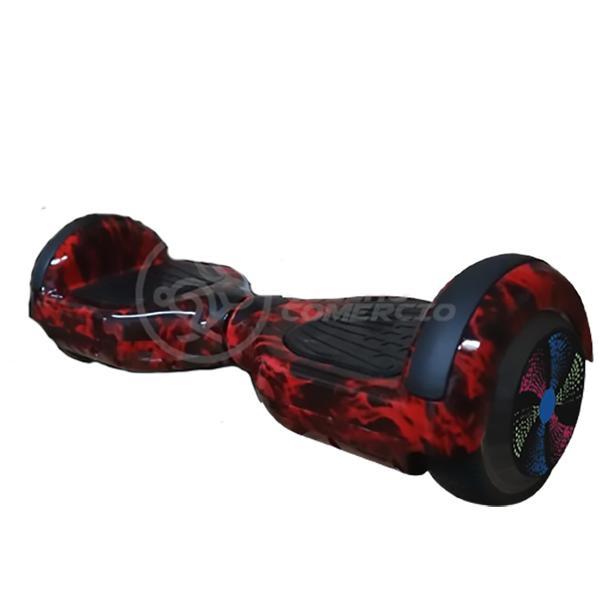 Miniatura Hoverboard Infantil Skate Elétrico Vermelho Preto R&B Nº8