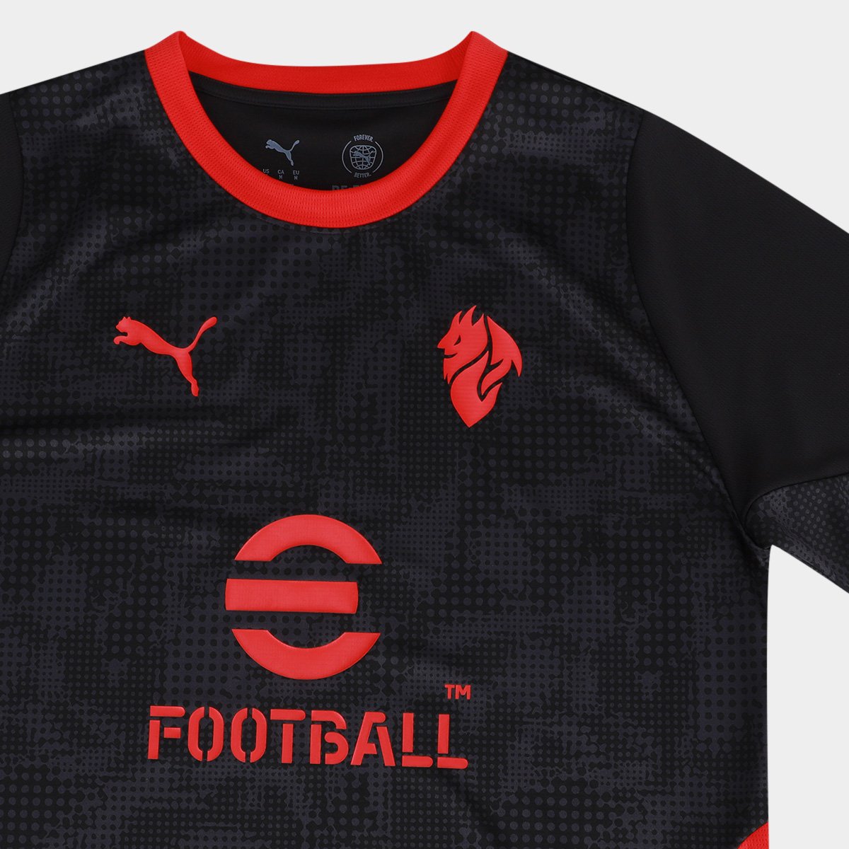 Miniatura Camisa Milan 25/26 Treino Puma Masculina Preto - EGG