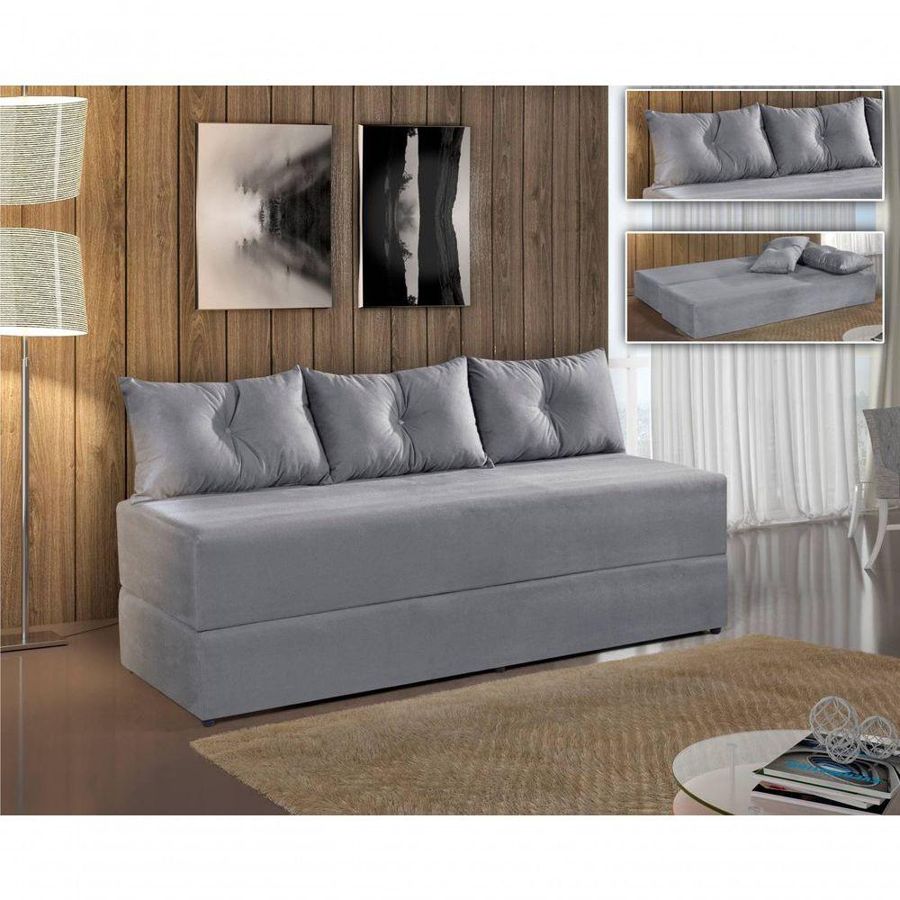 Miniatura Sofá Cama Duplex Cor Cinza