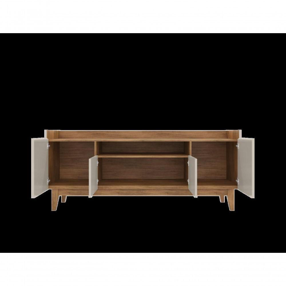 Miniatura Rack Ruby 4 Portas Com Nicho Central Off White/noce