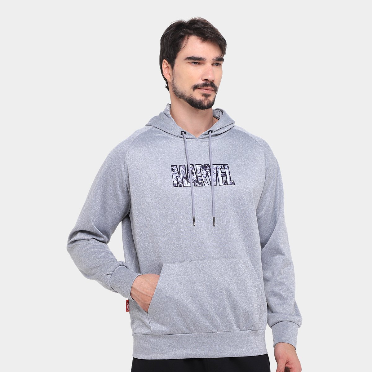Miniatura Moletom Mooncity Marvel Masculino Cinza Claro - G