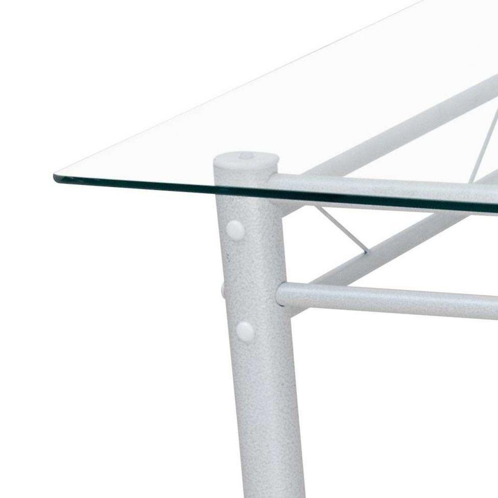 Miniatura Mesa De Jantar Avulsa Retangular Palma40x80 Cm Branco