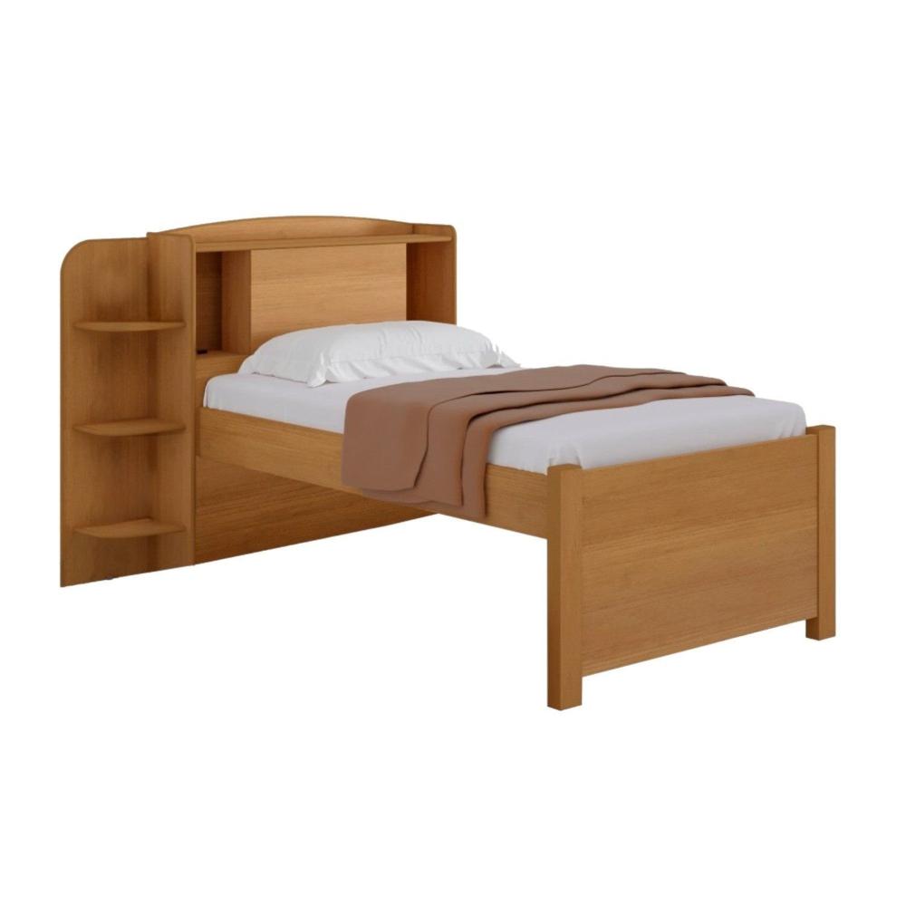 Quarto Infantil Completo com Guarda-Roupa Cama 100% MDF e Cômoda Angel Cinamomo / Off White