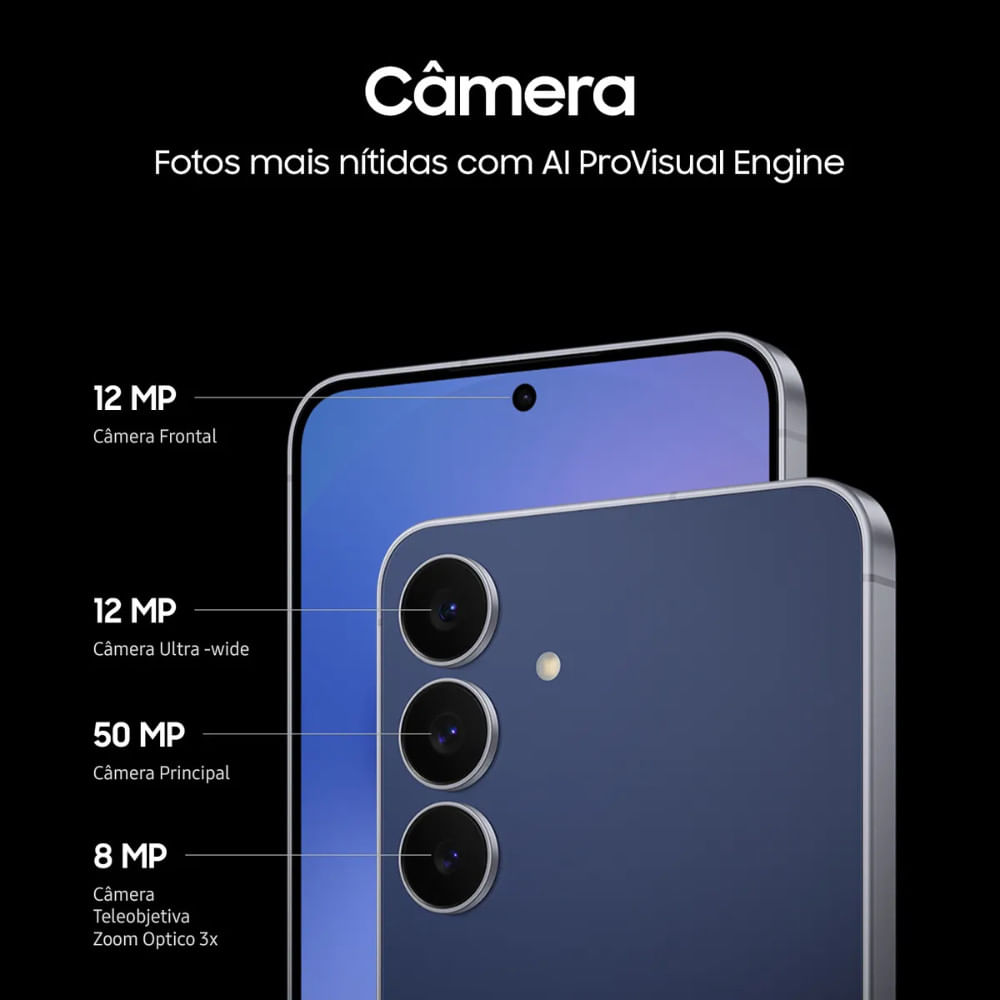 Miniatura Smartphone Galaxy S25 FE 256GB 8GB Samsung Azul Marinho