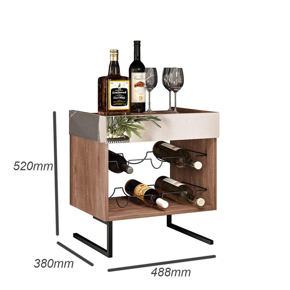 Miniatura Mini Adega Aparador Barzinho Industrial Com Espelho Aurora