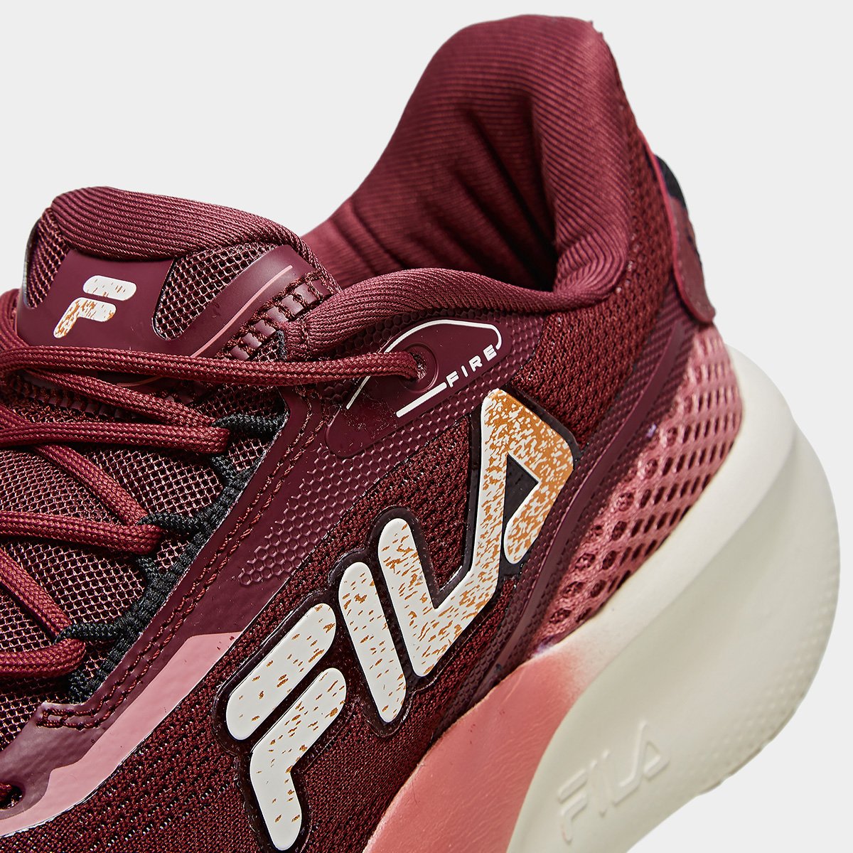 Tênis Fila Fire Feminino Vinho+Rosa - 34