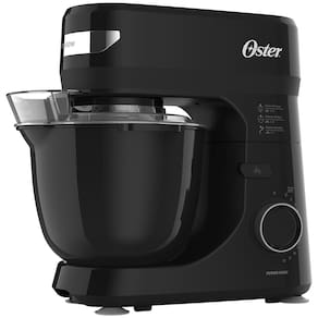 Miniatura Batedeira Planetária Bowl Black III Oster OBAT640 850W 12 Velocidades Tampa Antirrespingos 110V