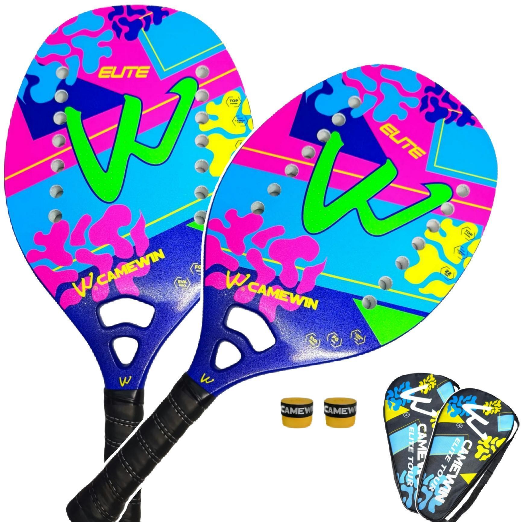Miniatura Kit 2 Raquetes Beach Tennis Infantil Kids Carbono Elite Tour