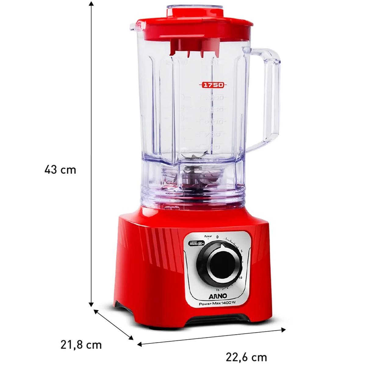 Miniatura Liquidificador Arno Power Max 5 Vel. 1400W 6 Lâminas 220V