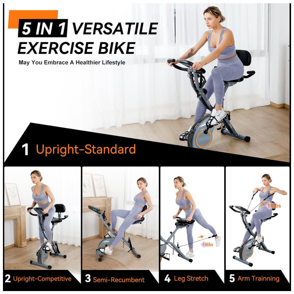 Miniatura Bicicletas dobráveis de bicicleta estacionária para casa. 5 em 1 bicicleta de treino interna. Bicicleta de ciclismo