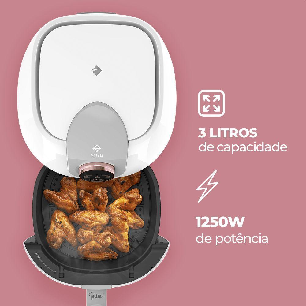 Miniatura Fritadeira Sem Óleo 3L Cadence Dream Rosé Gold 220V